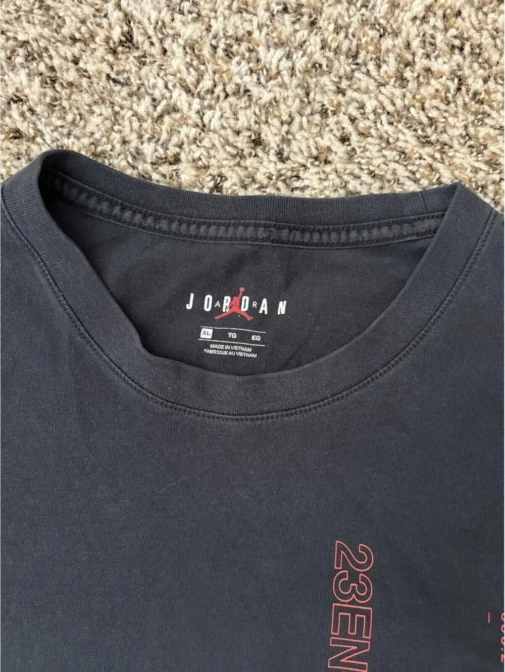 Air Jordan 23 Engineered Men's Size XL Long Sleeve T-Shirt Black CD5505-010